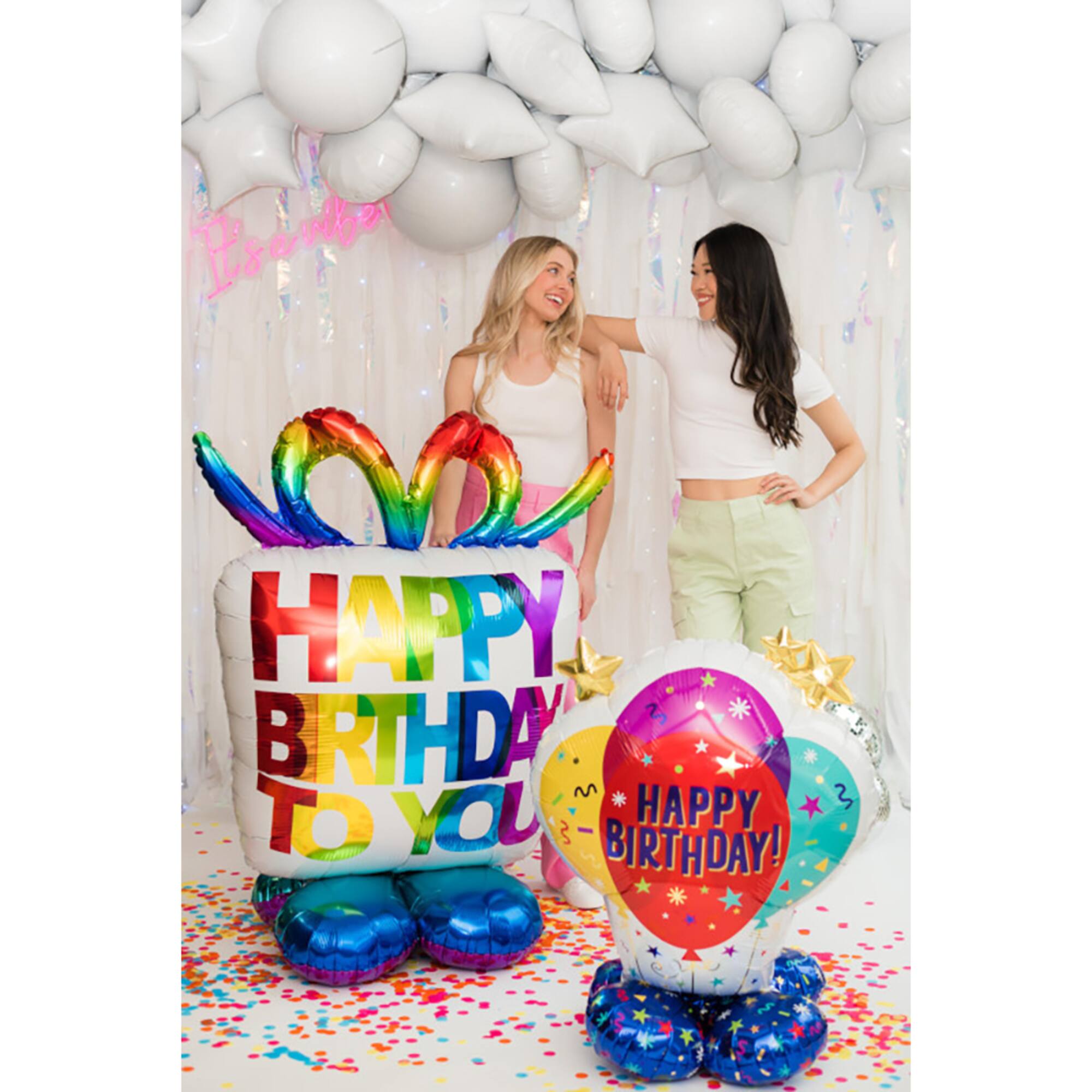 AirLoonz® 50" Birthday Present Foil Balloon